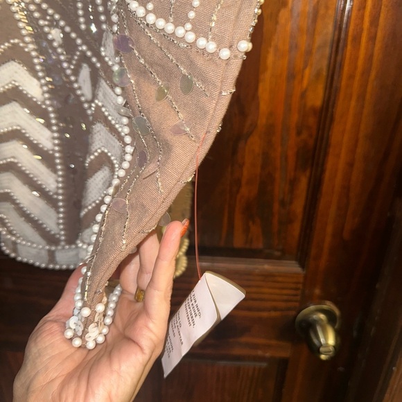 Beaded Chevron Pattern Dress - Picture 3 of 5